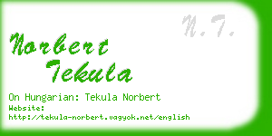 norbert tekula business card